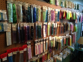 Evening Sun Fly Shop - fly tying materials - krystal flash, rooster saddles, etc.